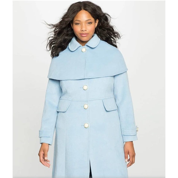 Eloquii Jackets & Blazers - Eloquii Studio Collection Cape Peacoat- Size 18-20